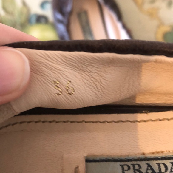 Prada Black & Brown Cap Toe Ballet Flats - Picture 5 of 6